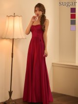 【予約商品/10月下旬発送予定】【JEAN MACLEAN/ジャンマクレーン】バストタック/ キャミソール/ ストレッチ/ サテン/ レースアップ/ スピンドル/ フレア/ ロングドレス/ キャバドレス long[OF2A]