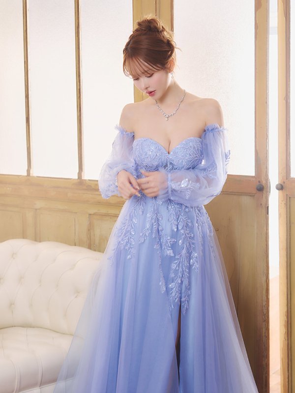 ブルーラベンダー　モデル：ゆめ　身長：160cm　着用サイズ：Mサイズ