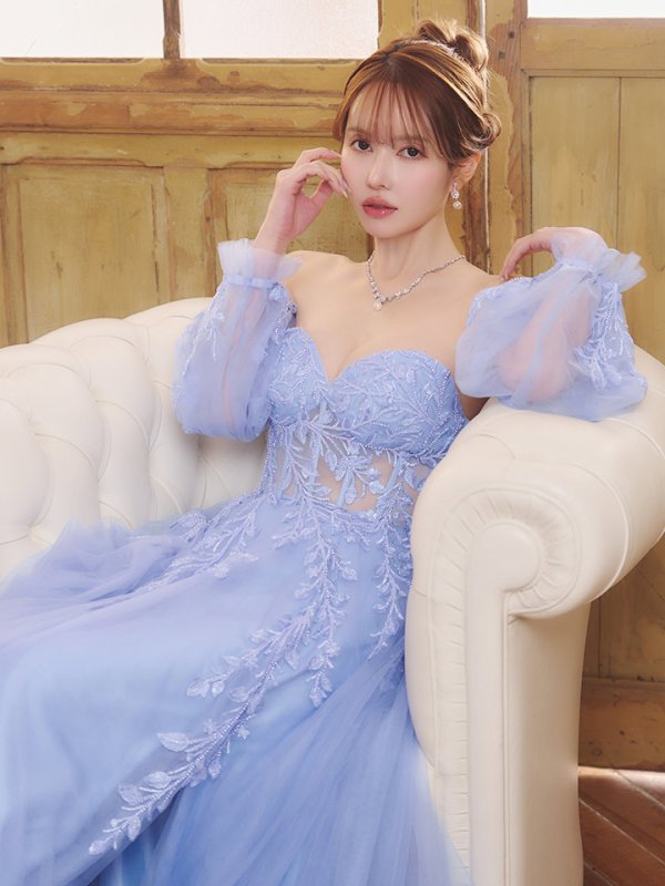 ブルーラベンダー　モデル：ゆめ　身長：160cm　着用サイズ：Mサイズ