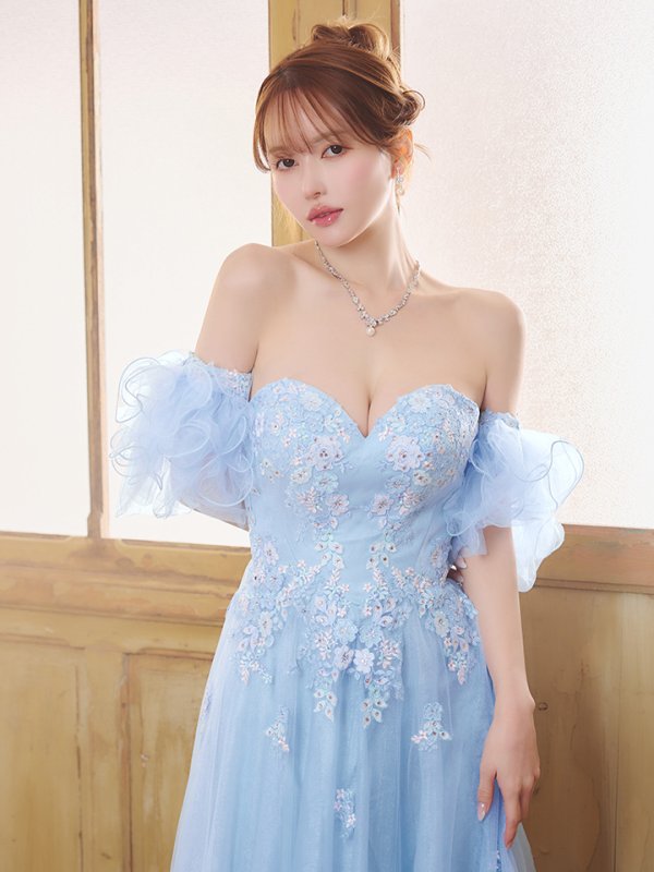 ブルー　モデル：ゆめ　身長：160cm　着用サイズ：Sサイズ