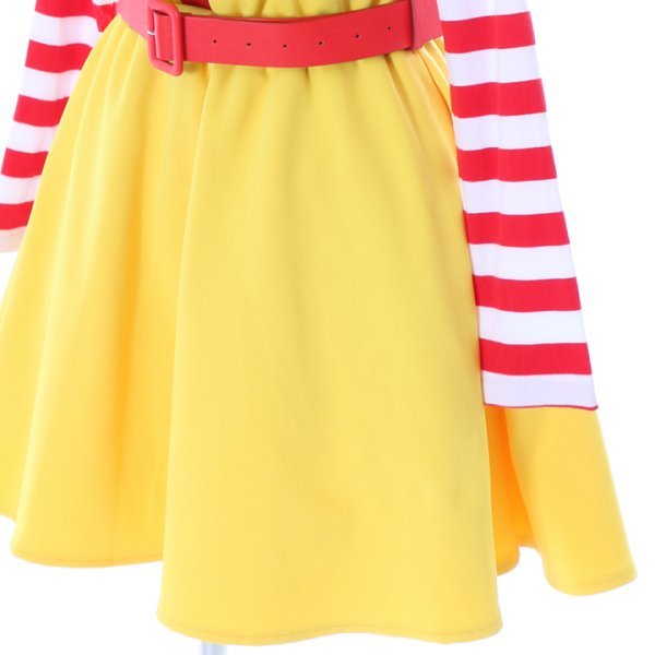 画像10: 【SALE!!】ハンバーガーショップガール/ウェイトレスコスプレ/フレアスカート/ロングスリーブ/Aライン【ハロウィン3点セット】【S-XLサイズ/1カラー】(v01/STEE07R)[HC03]