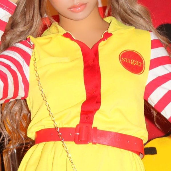 画像5: 【SALE!!】ハンバーガーショップガール/ウェイトレスコスプレ/フレアスカート/ロングスリーブ/Aライン【ハロウィン3点セット】【S-XLサイズ/1カラー】(v01/STEE07R)[HC03]