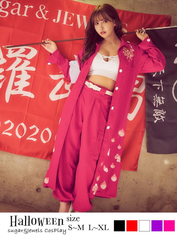 画像1: 【即日発送】超人気コスプレがリニューアル！特攻服コスプレセット【ハロウィン4点セット】(7137SB)[YMT]