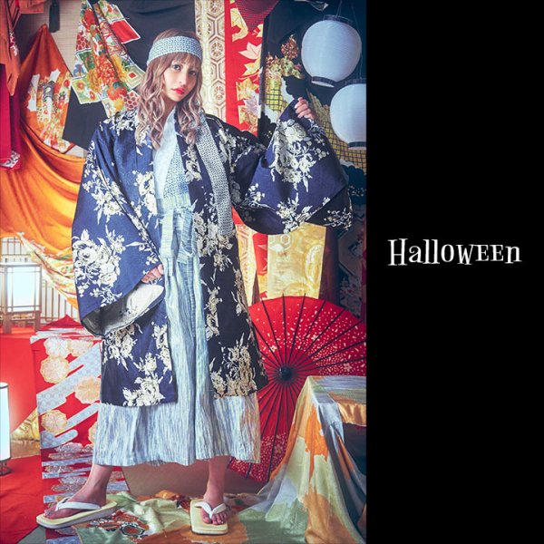 画像2: 【値下げ！】【即日発送】【ハロウィン5点セット】迫力のあるインスタ映え確実な侍/サムライコスプレセット【フリーサイズ/1カラー】[YMT]