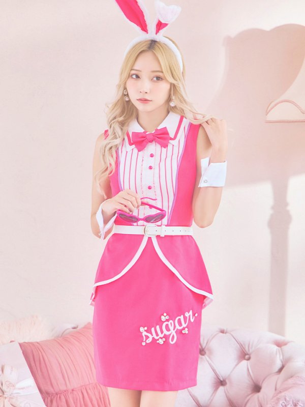 画像4: 【SALE!!】【即日発送】【ハロウィン】ピンクドールバニーコスプレ【コスプレ5点セット】（5722meganeSB）【S-XLサイズ/1カラー】[OF01]