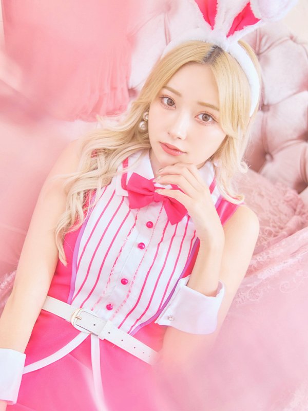 画像11: 【SALE!!】【即日発送】【ハロウィン】ピンクドールバニーコスプレ【コスプレ5点セット】（5722meganeSB）【S-XLサイズ/1カラー】[OF01]