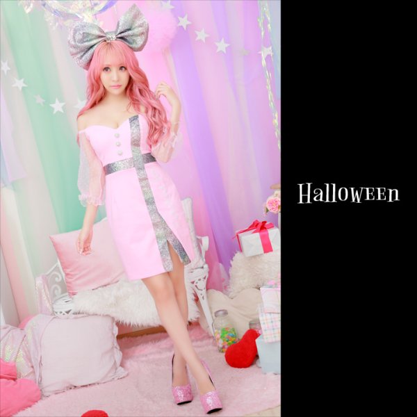 画像4: 【SALE!!】【ハロウィン2点セット】BIGリボンドールコスプレセット【S?Lサイズ/1カラー】[HC03]