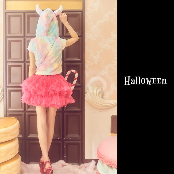 画像7: 【SALE!!】【即日発送】キャンディモンスターコスプレセット【ハロウィン2点セット】【S?Mサイズ/3カラー】 [HC03]