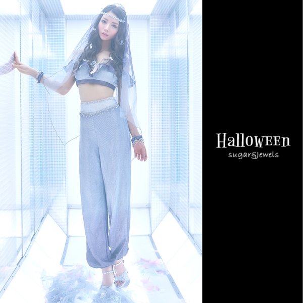 画像3: 【即日発送】アラビアンガール/アラジンコスプレセット【ハロウィン4点セット】【S-Mサイズ/2カラー】[OF01]