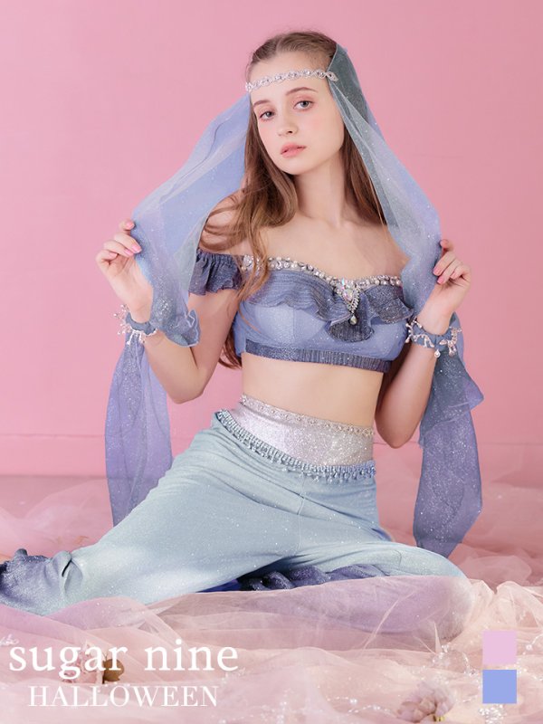 画像4: 【即日発送】アラビアンガール/アラジンコスプレセット【ハロウィン4点セット】【S-Mサイズ/2カラー】[OF01]