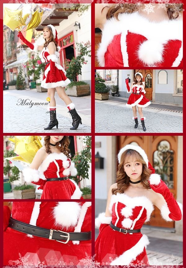 画像7: 【即日発送】【X'mas6点セット】【マリームーン】セクシーサンタ＆トナカイコスチューム【フリーサイズ/2カラー】[YMT]