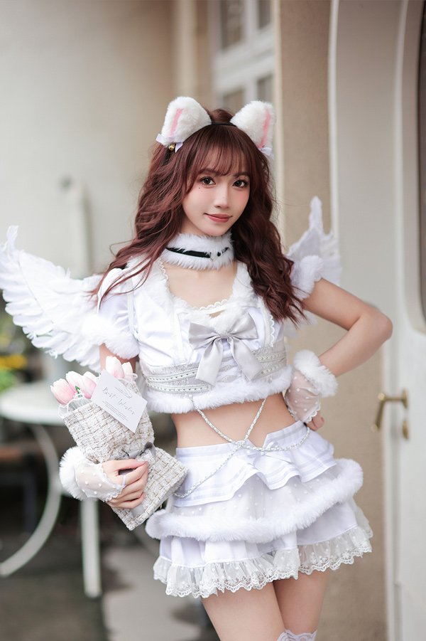 画像6: 【即日発送】猫耳天使【マリームーン】【ハロウィンコスプレ8点セット】【フリーサイズ/1カラー】[HC03]