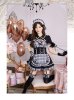 画像3: 【即日発送】ゴシックチェックメイドドレス【マリームーン】【ハロウィンコスプレ6点セット】【フリーサイズ/2カラー】[YMT]