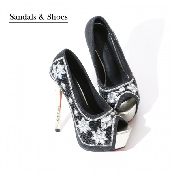 画像7: ☆人気の為再入荷☆【sugar/サンダル】ストーンがぎっしり詰まった☆グリッターサンダル [OF02]