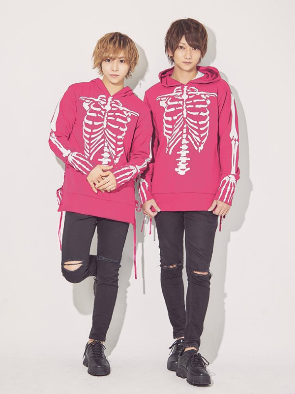 画像7: 【SALE!!】【即日発送】スカルプリントパーカーコスプレ【sugar nineハロウィン】【S-Mサイズ/2カラー】[HC03]