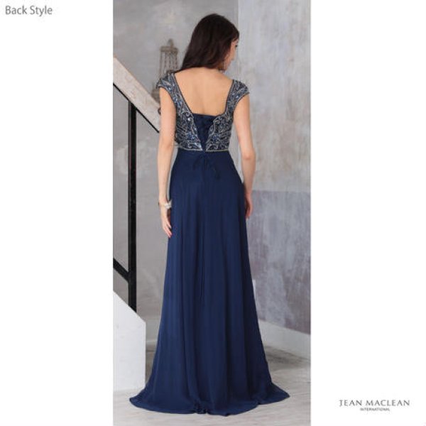 画像5: 【JEAN MACLEAN/ジャンマクレーン】ビーズ刺繍/ シフォン/ Aライン/ スピンドル/ ロング/ロングドレス /キャバドレス long[OF2A]