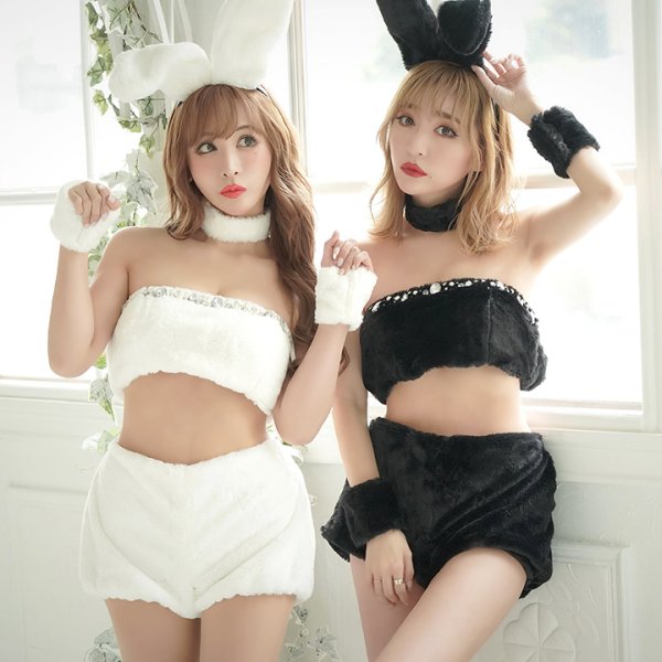 画像15: もこもこバニーコスプレ/アニマルコスプレセット【sugar nineハロウィン6点セット】【FREEサイズ/1カラー】[HC03]