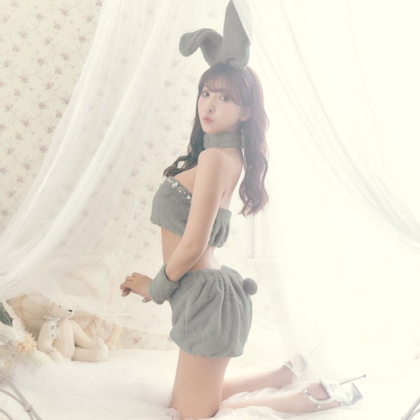 画像11: もこもこバニーコスプレ/アニマルコスプレセット【sugar nineハロウィン6点セット】【FREEサイズ/1カラー】[HC03]