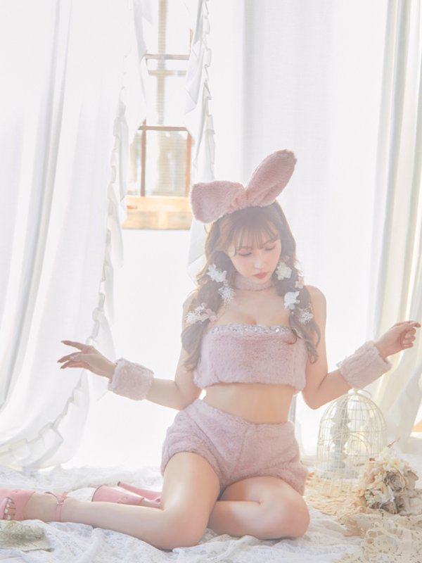 画像10: 【即日発送!!】もこもこバニーコスプレ/アニマルコスプレセット【sugar nineハロウィン6点セット】【FREEサイズ/4カラー】[HC03]