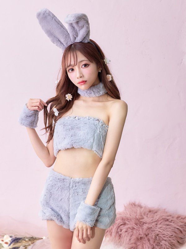 画像8: もこもこバニーコスプレ/アニマルコスプレセット【sugar nineハロウィンコスプレ6点セット】【FREEサイズ/4カラー】[OF01]