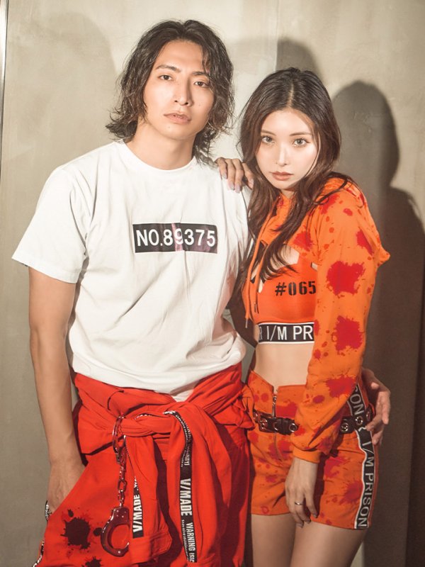 画像17: 【ハロウィン】 オレンジ囚人コスプレ コスチューム 【コスプレ2点セット】【S-XXLサイズ】(OF0106-SV)[OF01]