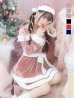 画像4: 【即日発送！】【サンタコス 4点セット】【S-Lサイズ/6カラー】グリッターリボン2段フレアサンタコスプレ[YMT]