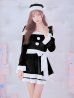 画像8: 【即日発送！】【サンタコス 4点セット】【S-XLサイズ/6カラー】グリッターリボン2段フレアサンタコスプレ[YMT]