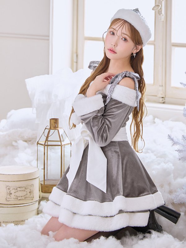 画像26: 【送料無料！】【サンタ】グリッターリボン2段フレアサンタコスプレ【コスプレ4点セット】【XS-XLサイズ/8カラー】[OF01]