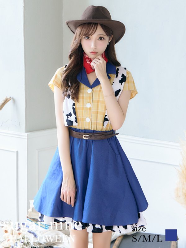 画像3: 【SALE!!】【即日発送】カウガールコスプレセット【sugar nineハロウィンコスプレ5点セット】【S-XLサイズ/1カラー】【HC02】