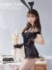 画像1: 【即日発送】ブラックドットレースバニーコスプレ【sugar nineハロウィン5点セット】【XS-Lサイズ/1カラー】[OF01] (1)