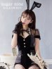 画像2: 【即日発送】ブラックドットレースバニーコスプレ【sugar nineハロウィン5点セット】【XS-Lサイズ/1カラー】[OF01] (2)
