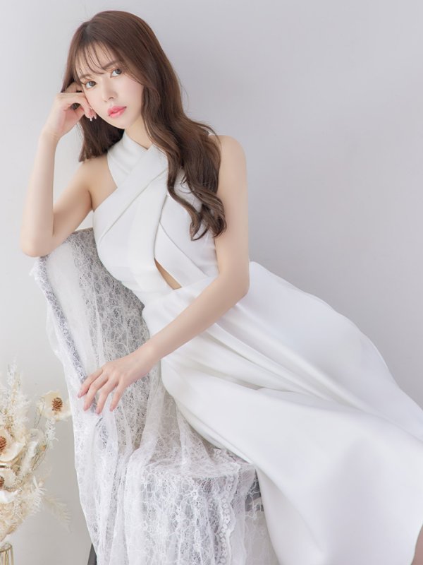 画像5: XS-Lサイズあり【Jessica/ジェシカ】ワンカラー/ バンテージ/ テールカット/ Aライン/ ワンピース/ マキシ丈/ キャバドレス【HC03】