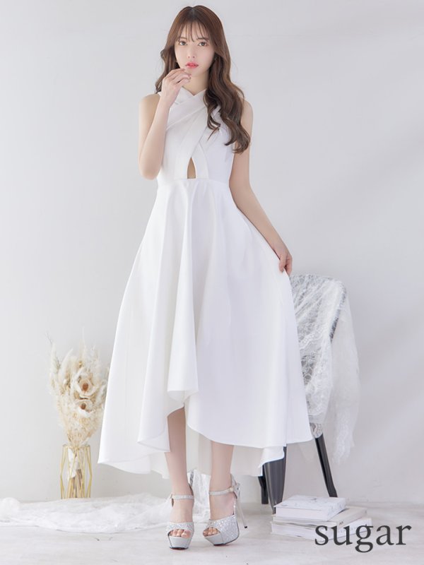 画像9: XS-Lサイズあり【Jessica/ジェシカ】ワンカラー/ バンテージ/ テールカット/ Aライン/ ワンピース/ マキシ丈/ キャバドレス【HC03】