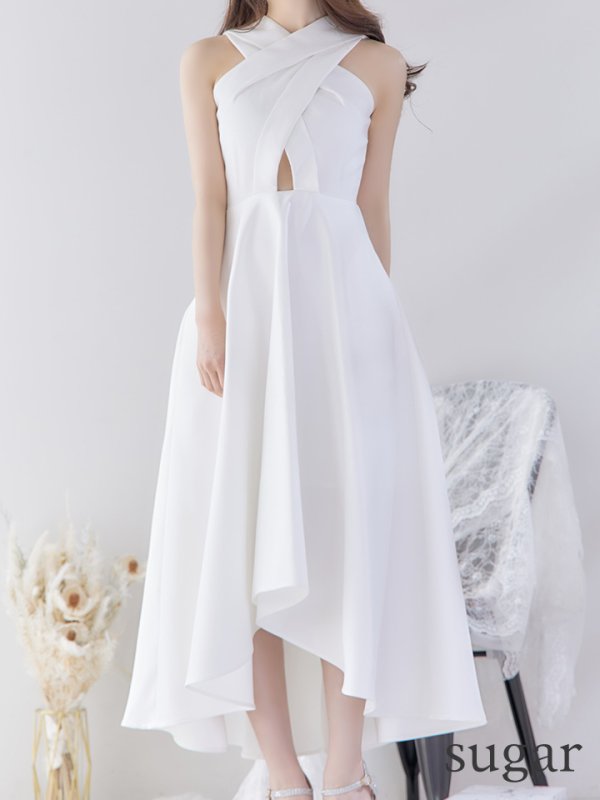 画像10: XS-Lサイズあり【Jessica/ジェシカ】ワンカラー/ バンテージ/ テールカット/ Aライン/ ワンピース/ マキシ丈/ キャバドレス【HC03】