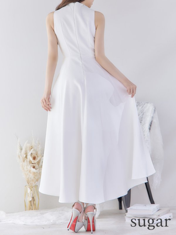 画像11: XS-Lサイズあり【Jessica/ジェシカ】ワンカラー/ バンテージ/ テールカット/ Aライン/ ワンピース/ マキシ丈/ キャバドレス【HC03】