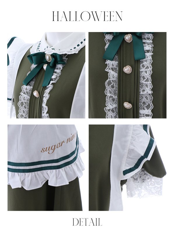 画像30: 【SALE!!】【即日発送】【ハロウィン】緩苺ちゃん着用 クラシカルメイドコスプレ 【コスプレ4点セット】【S-Lサイズ/2カラー】[OF01