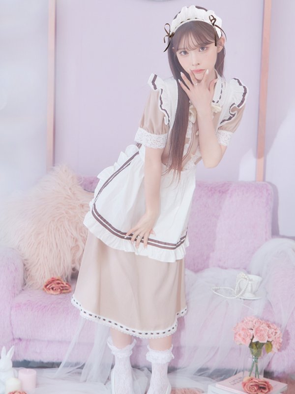 画像11: 【SALE!!】【即日発送】【ハロウィン】緩苺ちゃん着用 クラシカルメイドコスプレ 【コスプレ4点セット】【S-Lサイズ/2カラー】[OF01