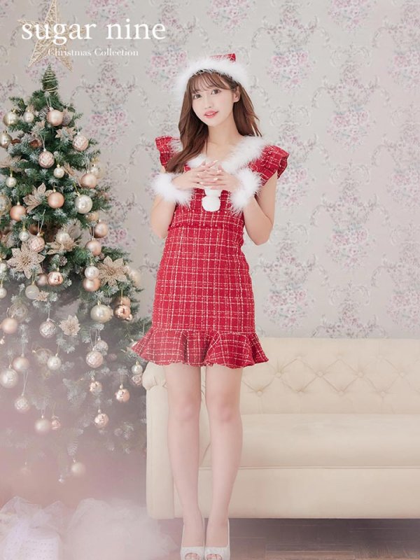 画像3: 【即日発送】ツイードマーメイドドレスサンタ【sugar nine サンタコス 4点セット】【S-XLサイズ/2カラー】[YMT]