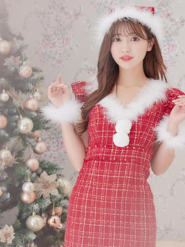 画像10: 【即日発送】ツイードマーメイドドレスサンタ【sugar nine サンタコス 4点セット】【S-XLサイズ/2カラー】[YMT]