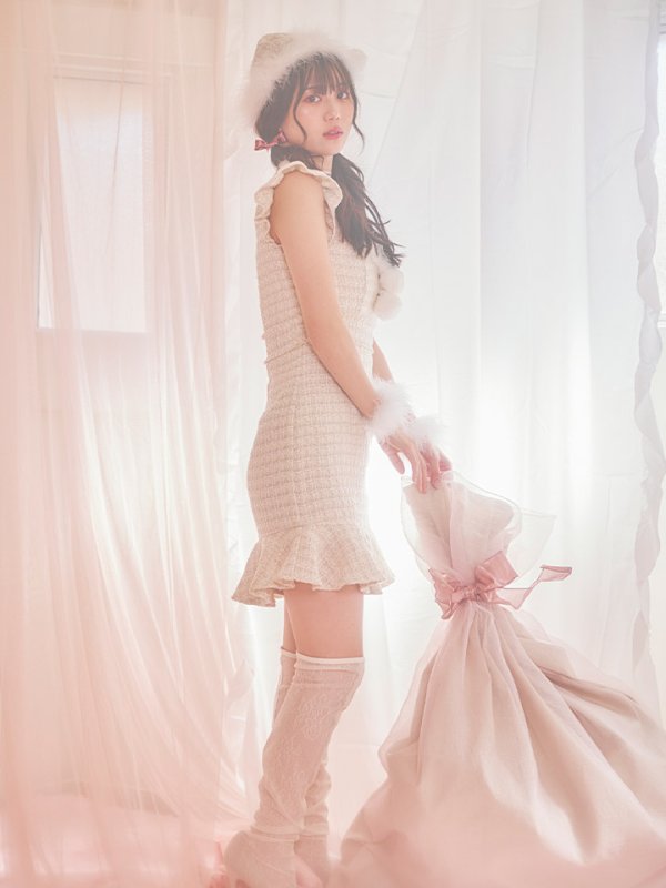 画像4: 【即日発送】ツイードマーメイドドレスサンタ【sugar nine サンタコス 4点セット】【S-XLサイズ/2カラー】[OF01]