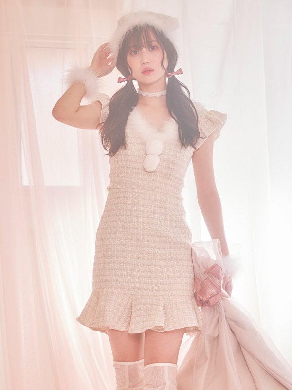 画像6: 【即日発送】ツイードマーメイドドレスサンタ【sugar nine サンタコス 4点セット】【S-XLサイズ/2カラー】[OF01]