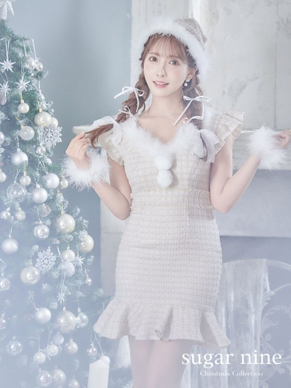 画像3: 【即日発送】ツイードマーメイドドレスサンタ【sugar nine サンタコス 4点セット】【S-XLサイズ/2カラー】[YMT]