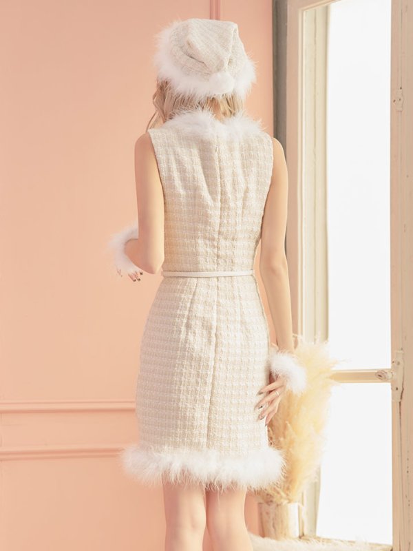 画像15: SALE!ミディアム丈/ ツイード/ ワンピースタイトサンタ【sugar nine サンタコス 5点セット】【XS-XLサイズ/3カラー】[YMT]