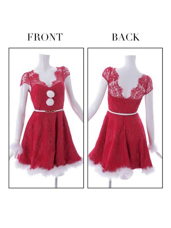 画像10: SALE!総レースフレアサンタ【sugar nine サンタコス 5点セット】【XS-Lサイズ/1カラー】[YMT]