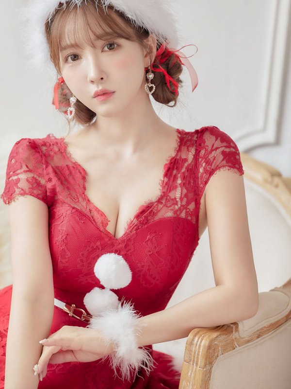 画像9: SALE!総レースフレアサンタ【sugar nine サンタコス 5点セット】【XS-Lサイズ/1カラー】[OF01]