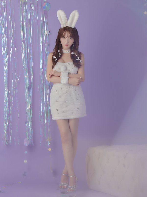 画像10: 【即日発送】もこもこバニービジューセットアップサンタ【sugar nine サンタコス 8点セット】【XS-Mサイズ/1カラー】[YMT]