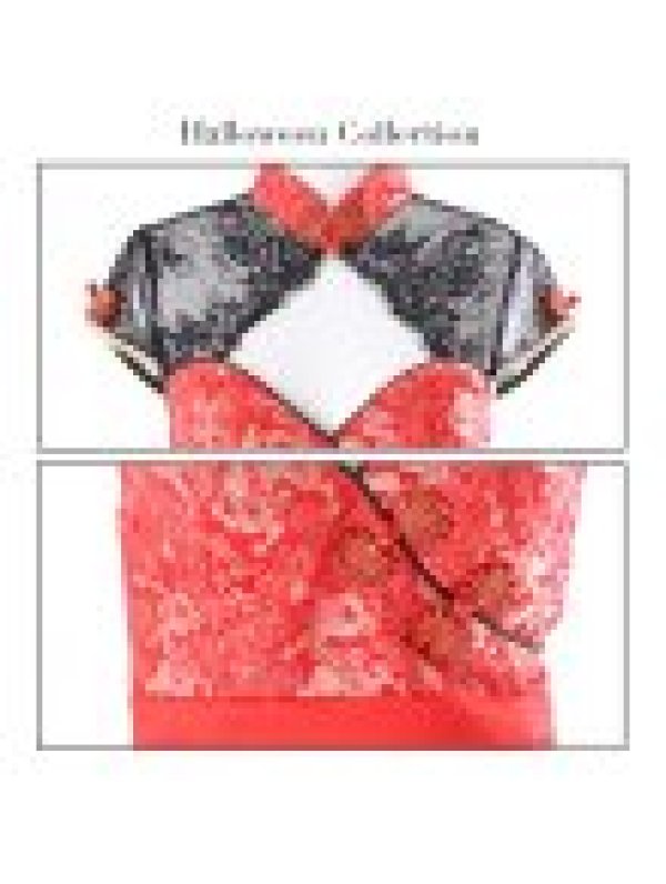 画像10: 【即日発送】ロングチャイナドレスコスプレセット【ハロウィン2点セット】【4サイズ/2カラー】(SE01YN)【HC03】