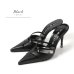 画像4: 【COMEX】 2color/ 10.5cmヒール/ ミュール/ ピンヒール/ レザー/ 異素材コンビ/ ポインテッドトゥ/ ハイヒール/ パンプス[OF02JH]