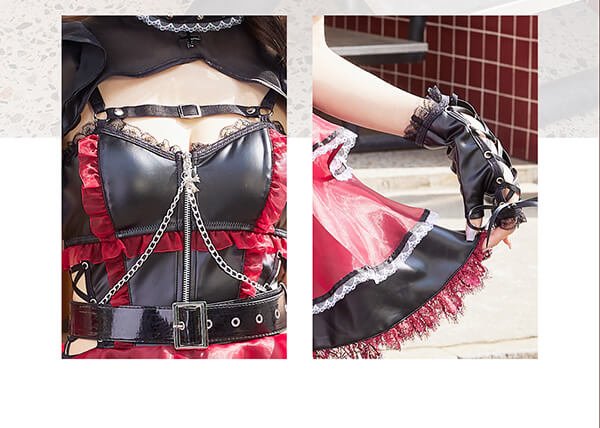 画像11: 【即日発送】ホーンテッドブラックレザーナース【マリームーン】【ハロウィンコスプレ6点セット】【フリーサイズ/2カラー】[OF04]