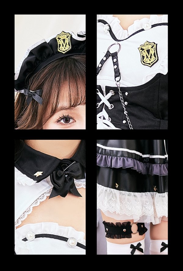 ブラック　モデル身長：163cm　着用サイズ：Fサイズ